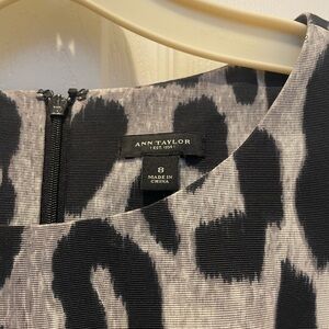Ann Taylor Monochrome Animal Print Dress